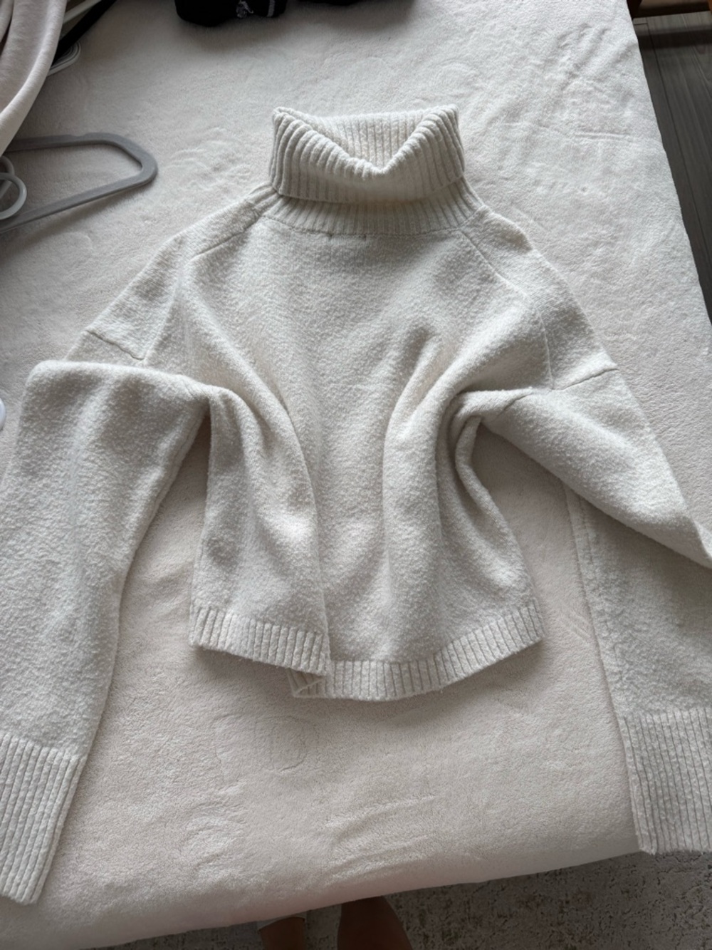 Dynamite Cream Turtleneck Sweater - Cozy Knit